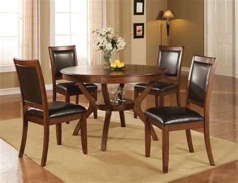 48" Crawley Round Walnut Dining Table w/ Chairs