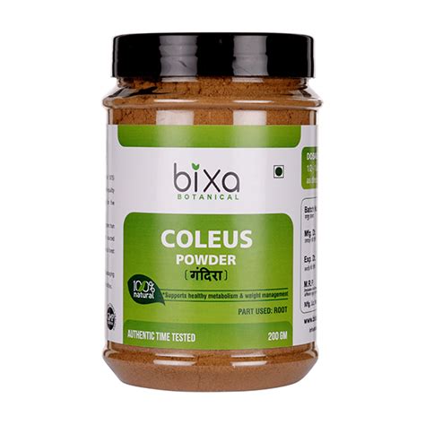 Buy Bixa Botanical Coleus Root Powder Gm Online At Best Price