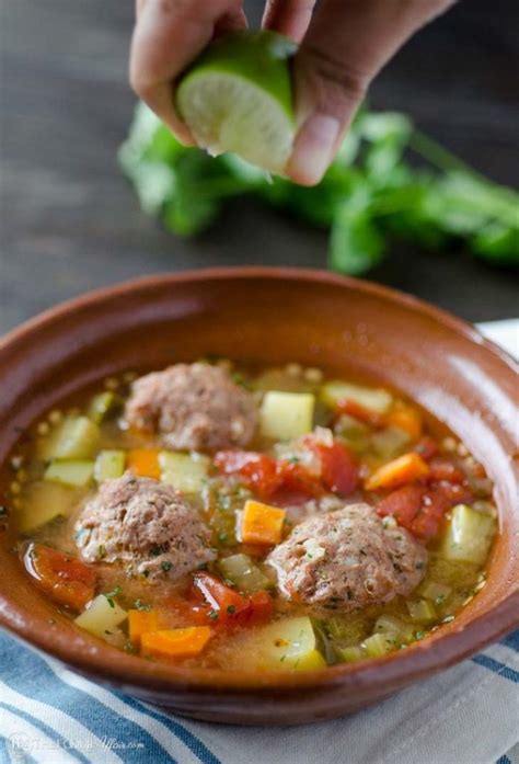 Albondigas Meatball Soup Easy Mexican Recipe The Foodie Affair