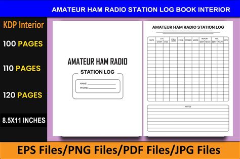 Amateur Ham Radio Station Log Book KDP Graphic By Educare Creative Fabrica