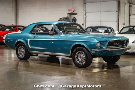 1968 Ford Mustang Coupe Gulfstream Aqua Coupe 302 V8 9165 Miles Used Ford Mustang For Sale In