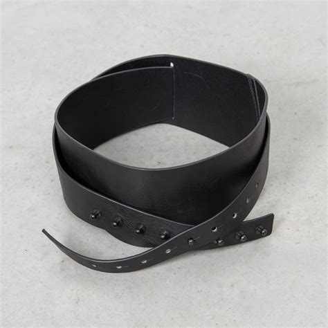 BLACK WRAP AROUND LEATHER BELT|wolfensson