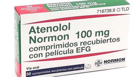 Atenolol 100mg X 30 Comprimidos Equipos Médicos Y Medicamentos