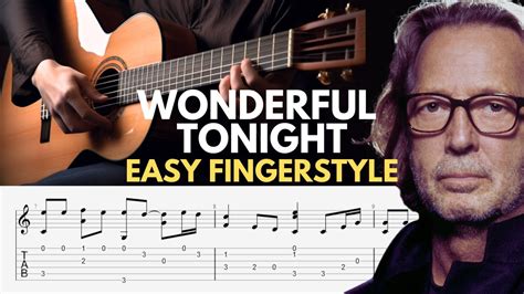 Easy Version Wonderful Tonight Eric Clapton Fingerstyle Guitar