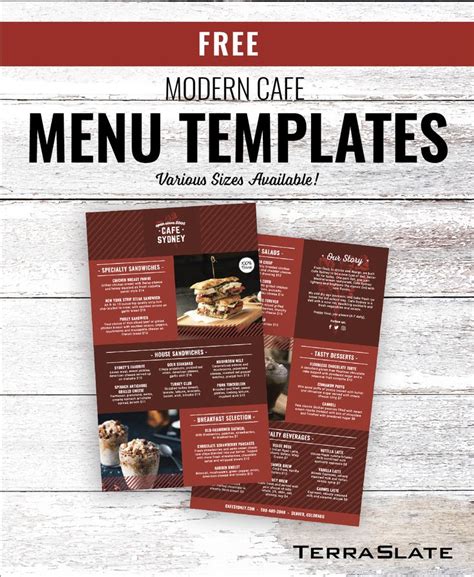 Free Modern Cafe Menu Templates | Free menu templates, Menu template ...