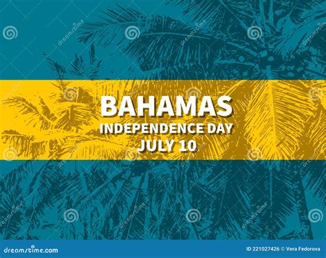 Bahamas Independence Day Typography Poster National Holiday Celebrated