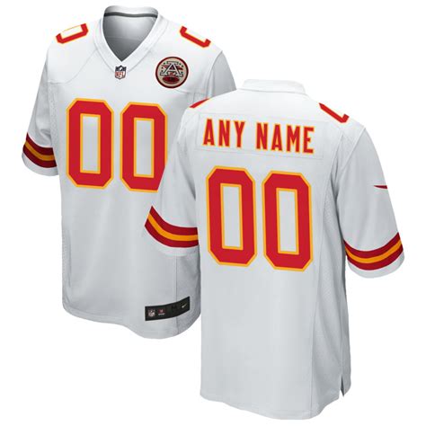 Kansas City Chiefs White Custom Game Jersey - jerseys2021