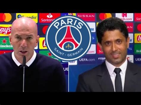 Le Psg Annonce Larriv E De Zidane R Volution A Paris Grosse Infos