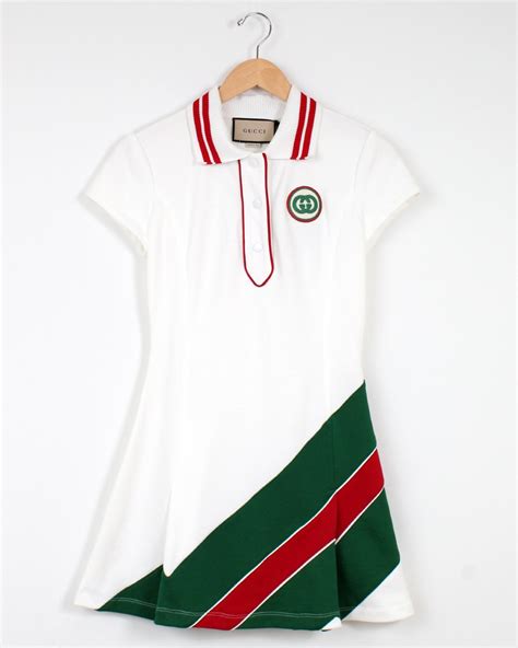 Gucci Web Striped Pique Tennis Dress Otra Vez Couture Consignment