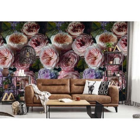 Papier Peint Pivoines Et Hortensias 53x840cm Hexoa Mr Scandinave