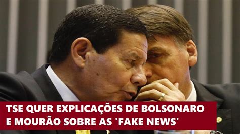 Tse D Prazo De Tr S Dias Para Bolsonaro E Mour O Se Explicarem Sobre