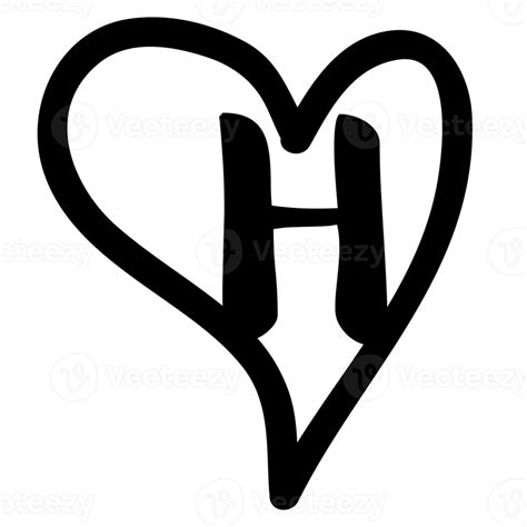 Heart Silhouettes A Z For Valentines Day 45819314 Png