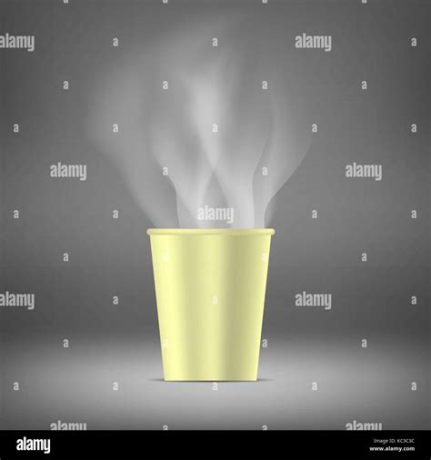 Paper Cup With Hot Black Natural Coffee Stock Vector Image Art Alamy