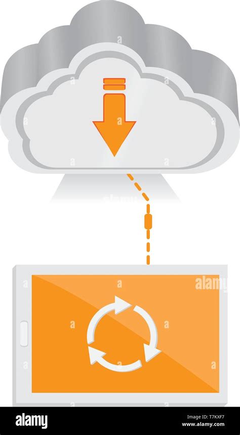 D Cloud Computing Icon With A Monitor Screen Stock Vector Image Art