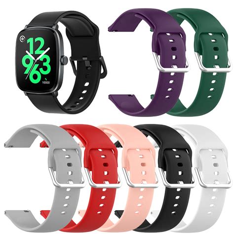 For Haylou RS5 Watch Strap Reverse Buckle Strap Silicone Strap Shopee