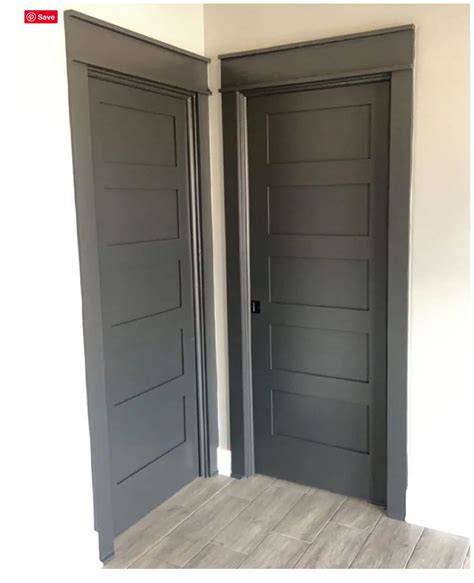 Interior Door Trim Ideas, Doors Interior, Grey Doors, Door Trims, House