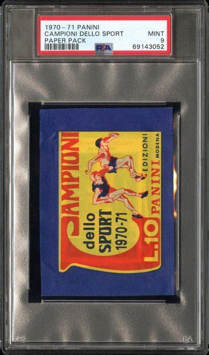 1970 71 Panini Campioni Dello Sport Sealed Pack PSA 9 Catawiki