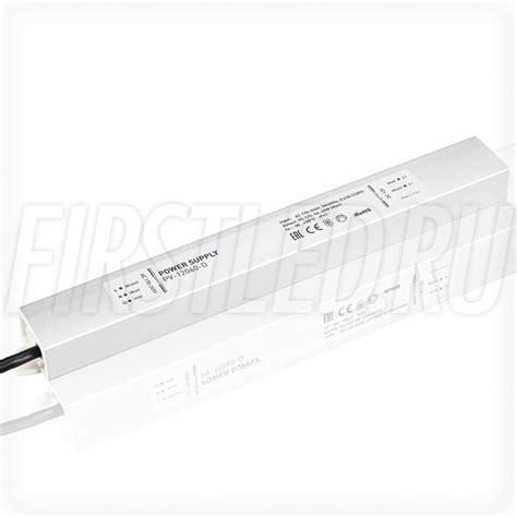 Блок питания 60W — 12V, 5A (IP67, Металл-D) | «Первый Светодиодный»