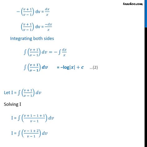 Ex 9 5 1 Show Differential Equation Is Homogeneous Ex 9 5