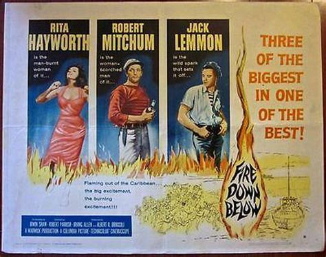 Fire Down Below Original 1957 Half Sheet Poster Rita