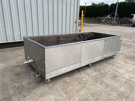 Used Approx Ltr Grade Stainless Steel Rectangular Open Top