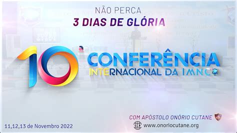 Anúncio especial 10ª Conferência Internacional da Igreja Ministerial