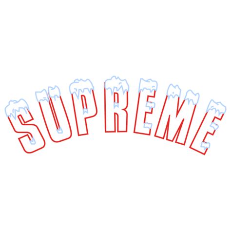 The Word Supreme Is Drawn In Red And Blue Ink On A White Background