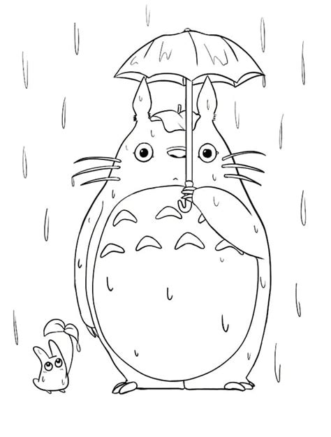 Desenhos Para Colorir Totoro Na Chuva Meu Vizinho Totoro Para Colorir