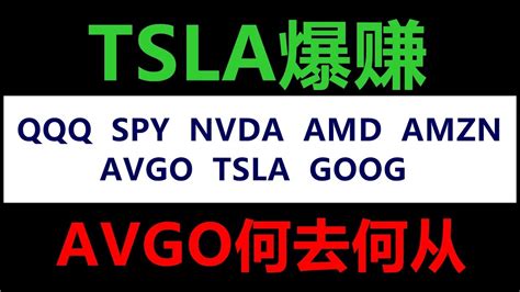 美股大师TSLA精准抄底爆赚AVGO长期看好QQQ SPY NVDA AMD AMZN AVGO TSLA GOOG AAPL MSFT