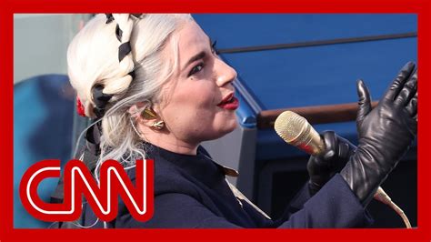 Lady Gaga Sings National Anthem At Joe Bidens Inauguration Youtube