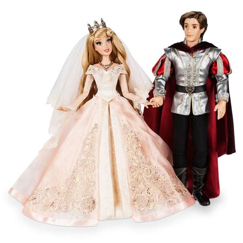 Aurora And Prince Phillip Limited Edition Wedding Doll Set Sleeping Beauty 60th Anniversary