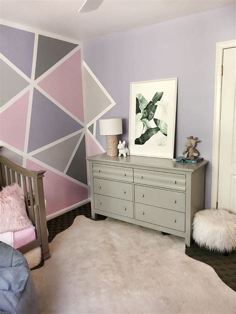 Home Decor // Geometric Accent Wall – Little Girl’s Room | …love Maegan