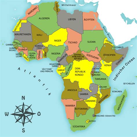 Afrikas V Stkust Karta Large Political Map Of Africa With Relief 58688