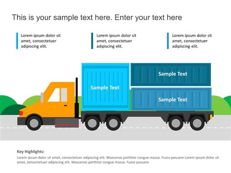 Truck Logistics Powerpoint Template Infographic Powerpoint