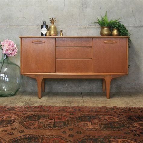 Mid Century Small Teak Sideboard Media Cabinet Mid Century Teak