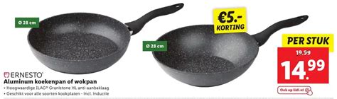 Ernesto Aluminum Koekenpan Of Wokpan Aanbieding Bij Lidl