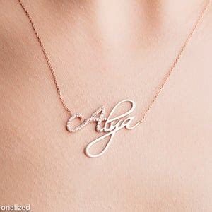 14k Gold Name Necklace Necklace With Name 14k Gold Necklace ...