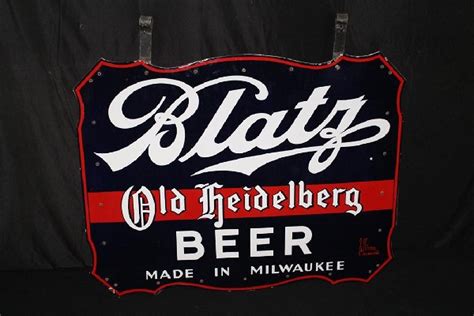 Rare Porcelain Blatz Old Heidelberg Beer Sign