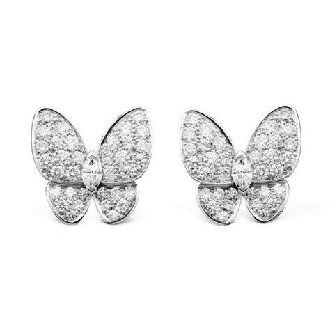 Boucles D Oreilles Deux Papillons Bijoux Van Cleef And Arpels Clous