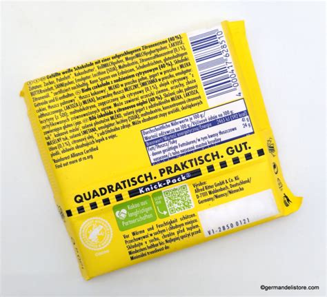 Ritter Sport Funky White Lemon Germandelistore