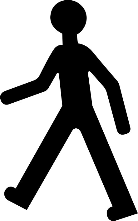 French Pedestrian Silhouette - Openclipart