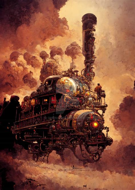 Steampunk Train By 0wiing On Deviantart