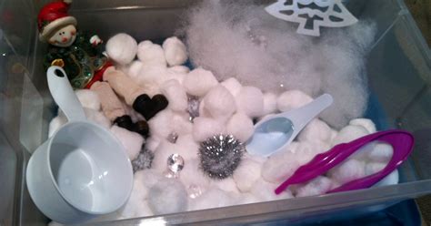 Make at home momma: Snow sensory bin