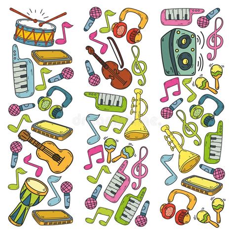 Fondo Musical Vectorial Con Instrumentos Musicales Jazz Rock Piano