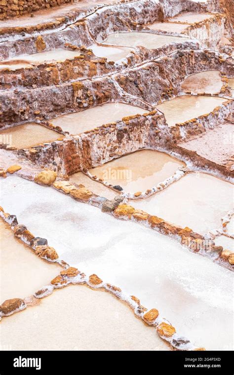 View Of The Natural Salt Pools In Las Salineras De Maras In The Sacred