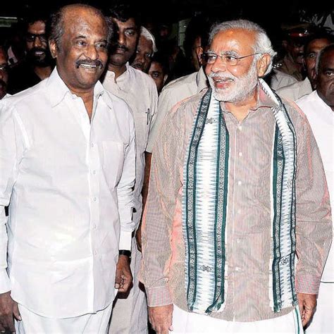 Bjp Prime Ministerial Candidate Narendra Modi With Superstar