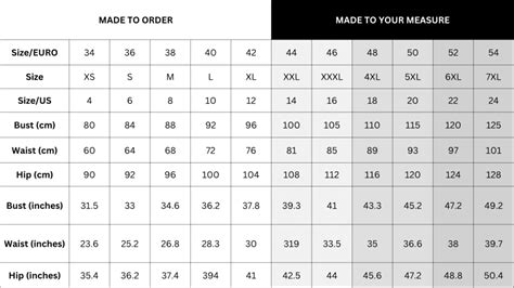 Sizing Guide Le Rêve Atelier