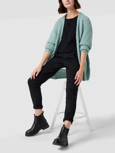 Marc Cain Cardigan Mit Alpaka Und Woll Anteil Rauchblau Online Kaufen