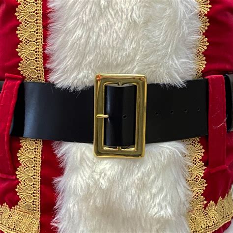 Professional Quality Santa Claus Accessories Plain Genuine Leather Belt