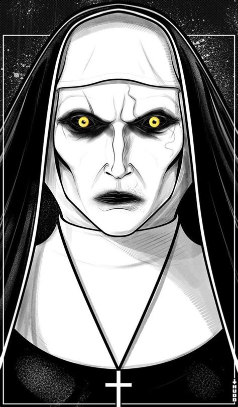 Evil Nun Drawing : Scary Valak Thuddleston Conjuring Miedo Assustadores Tekenen Monstre Monja ...